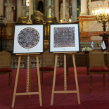  The present for the members of Vadovu klubas – the artworks of visualised congratulations of the President in the St. Johns church.